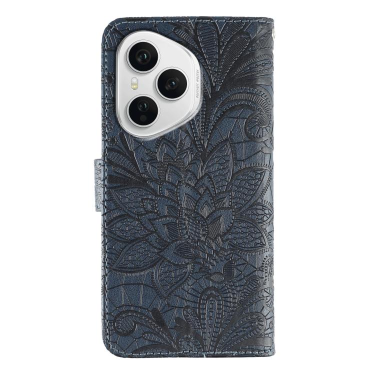 For Honor 400 Pro Global 160.8mm Lace Flower Embossing Flip Leather Phone Case