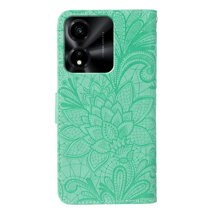 For Honor X5c Plus Lace Flower Embossing Flip Leather Phone Case