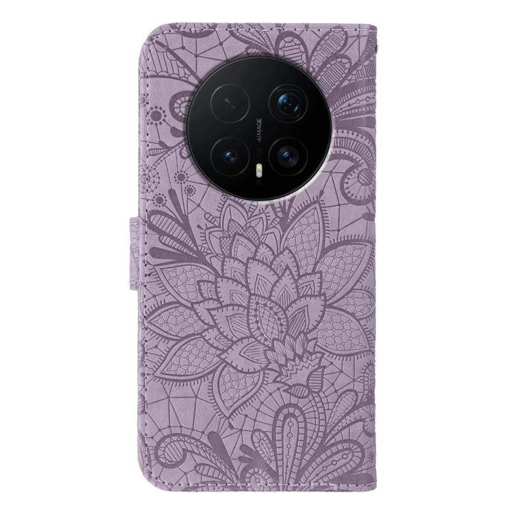 For Honor Magic8 Pro Lace Flower Embossing Flip Leather Phone Case