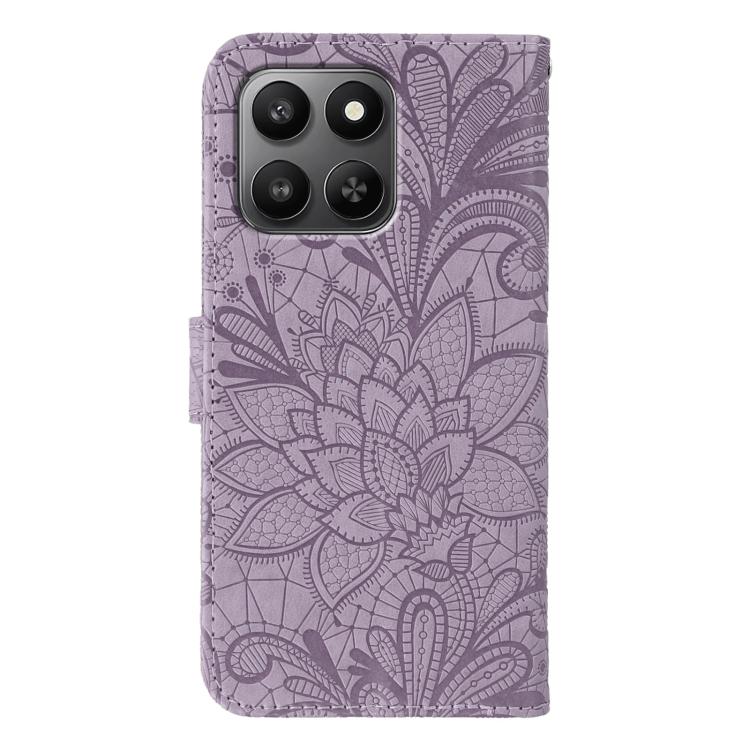 For Honor X7d 5G Lace Flower Embossing Flip Leather Phone Case
