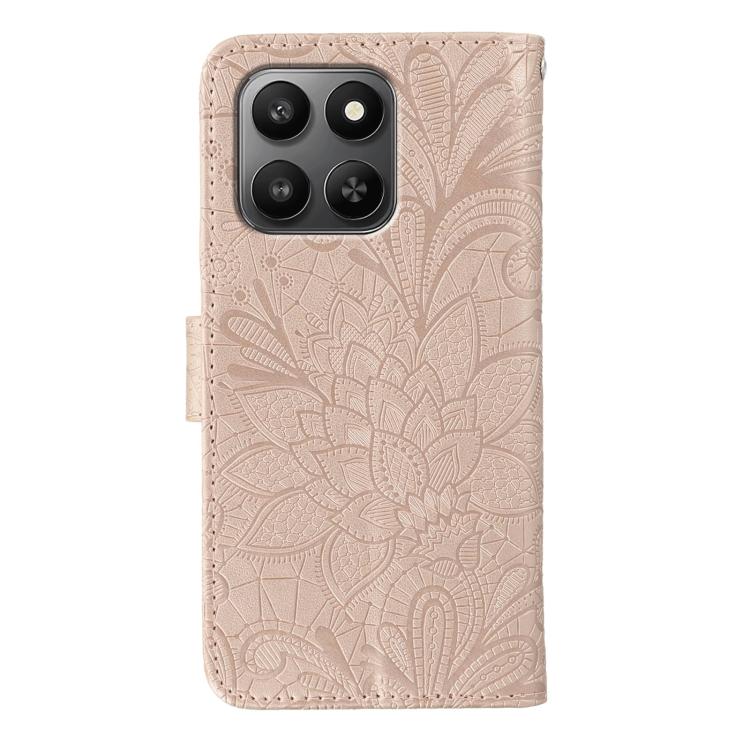 For Honor X7d 5G Lace Flower Embossing Flip Leather Phone Case