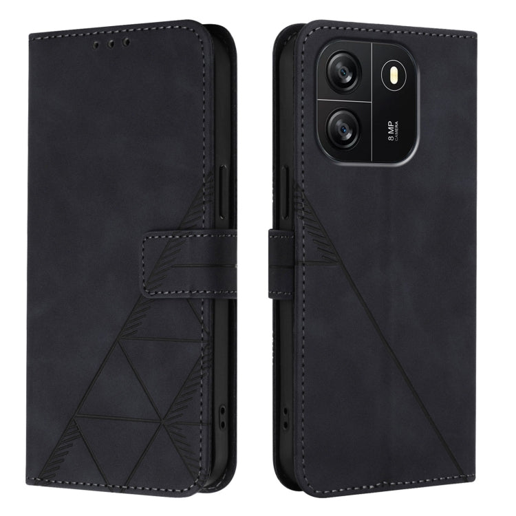 For Blackview Wave 6C Crossbody 3D Embossed Flip Leather Phone Case