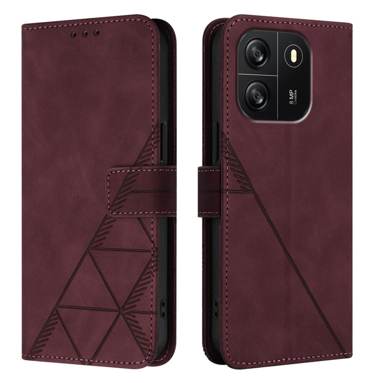 For Blackview Wave 6C Crossbody 3D Embossed Flip Leather Phone Case