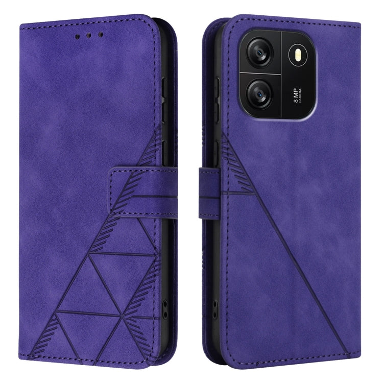 For Blackview Wave 6C Crossbody 3D Embossed Flip Leather Phone Case