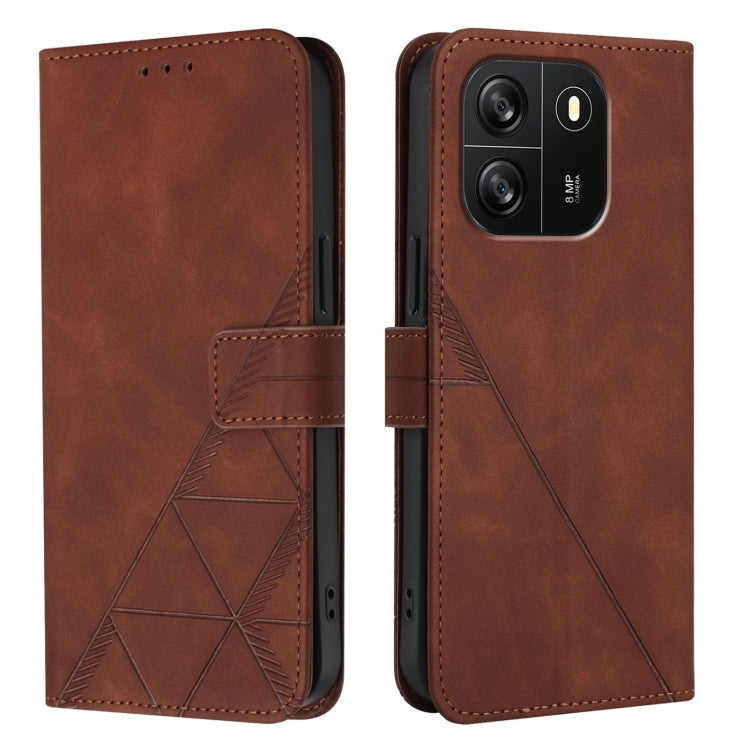 For Blackview Wave 6C Crossbody 3D Embossed Flip Leather Phone Case