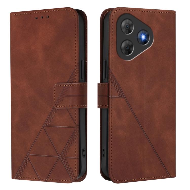 For Blackview Oscal Flat 2 / 2C Crossbody 3D Embossed Flip Leather Phone Case