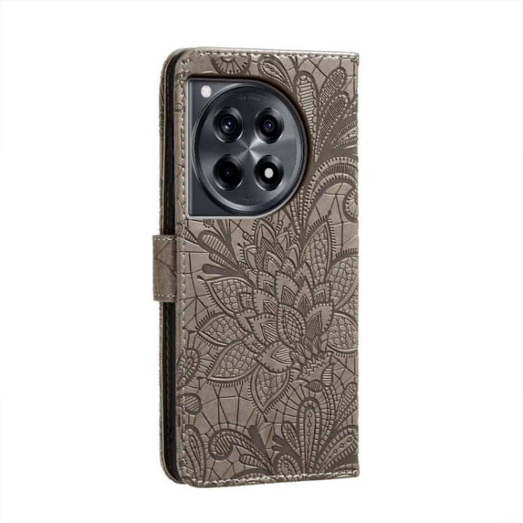 For OnePlus ACE 3 Lace Flower Embossing Flip Leather Phone Case