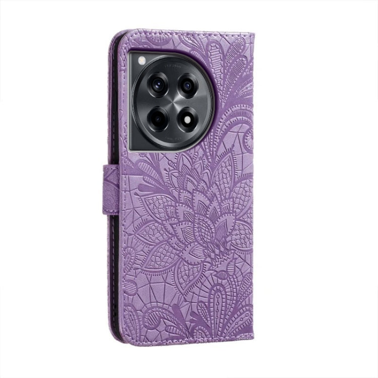 For OnePlus ACE 3 Lace Flower Embossing Flip Leather Phone Case