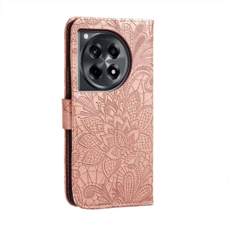 For OnePlus ACE 3 Lace Flower Embossing Flip Leather Phone Case
