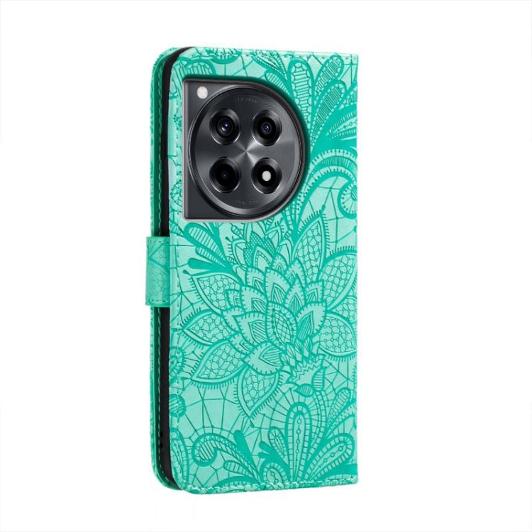 For OnePlus ACE 3 Lace Flower Embossing Flip Leather Phone Case