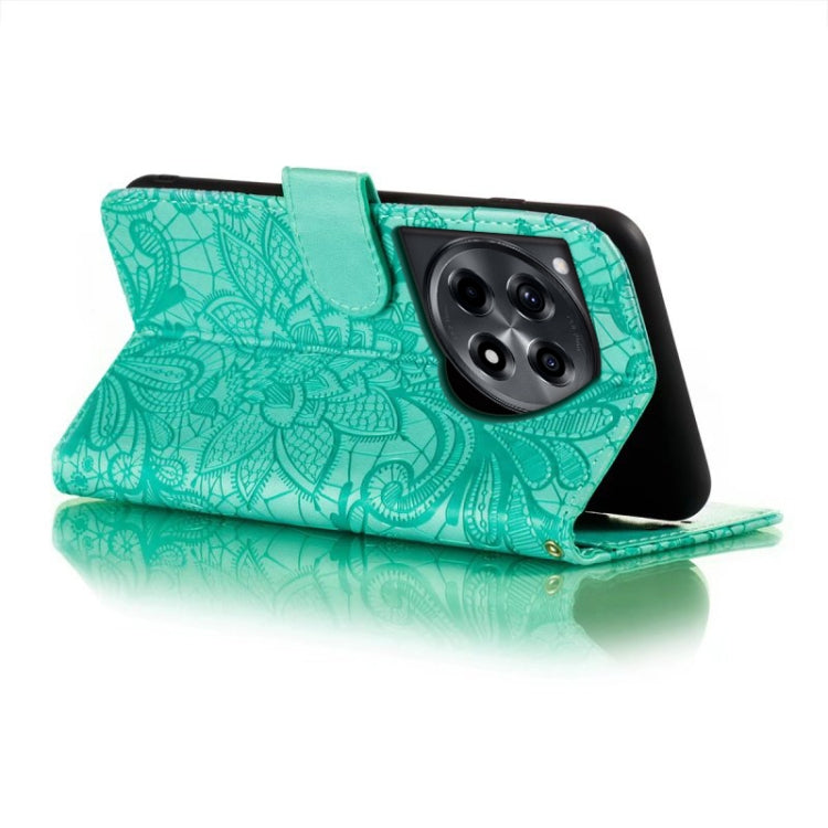 For OnePlus ACE 3 Lace Flower Embossing Flip Leather Phone Case