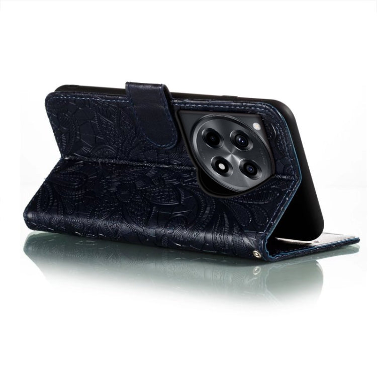 For OnePlus ACE 3 Lace Flower Embossing Flip Leather Phone Case