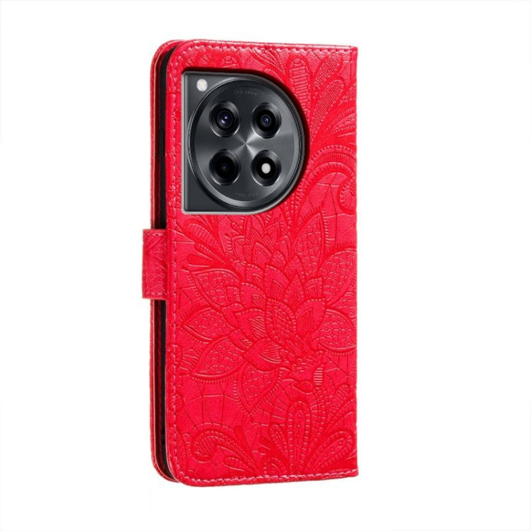 For OnePlus ACE 3 Lace Flower Embossing Flip Leather Phone Case