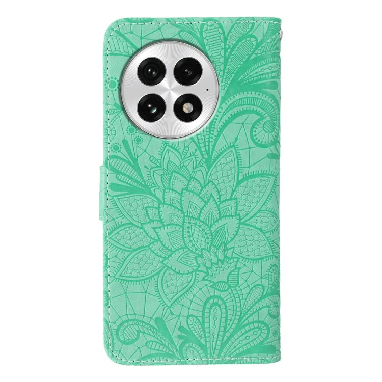 For OnePlus 13 Lace Flower Embossing Flip Leather Phone Case
