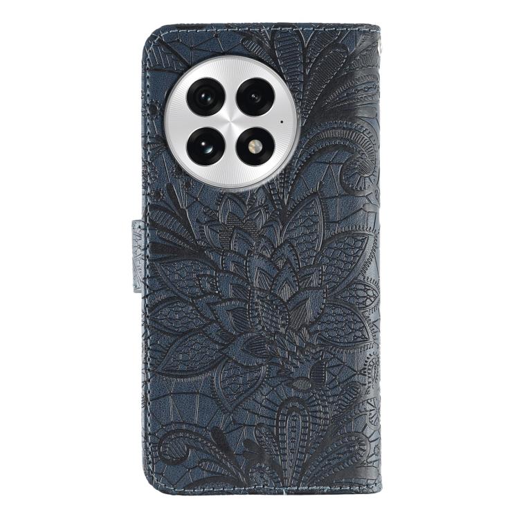 For OnePlus 13 Lace Flower Embossing Flip Leather Phone Case
