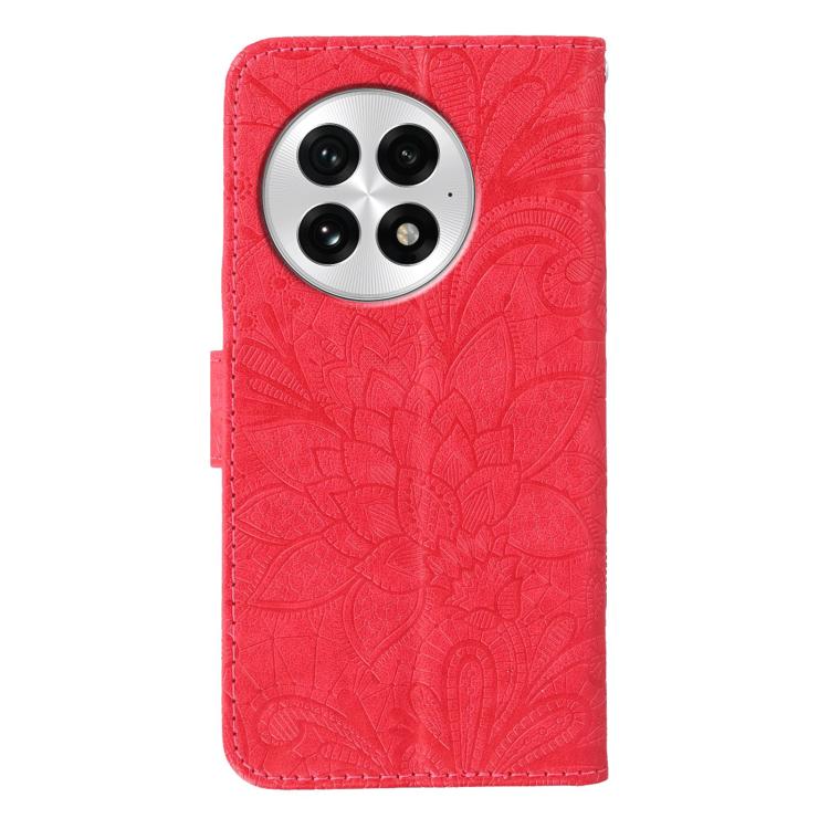 For OnePlus 13 Lace Flower Embossing Flip Leather Phone Case