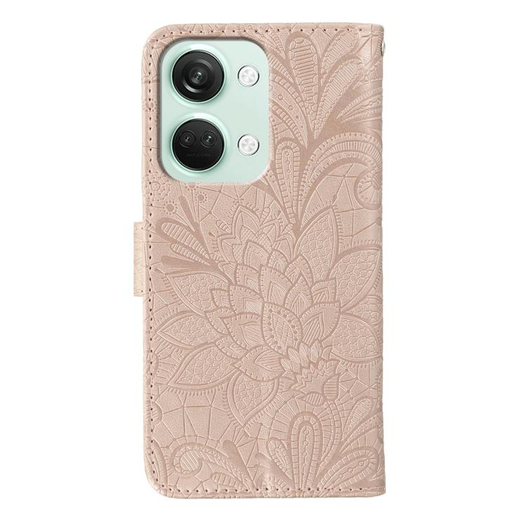 For OnePlus Nord 3 5G / Ace 2V Lace Flower Embossing Flip Leather Phone Case