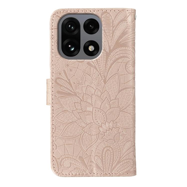 For OnePlus 15 Lace Flower Embossing Flip Leather Phone Case