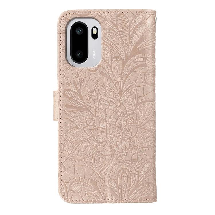 For OnePlus Ace 6 Lace Flower Embossing Flip Leather Phone Case