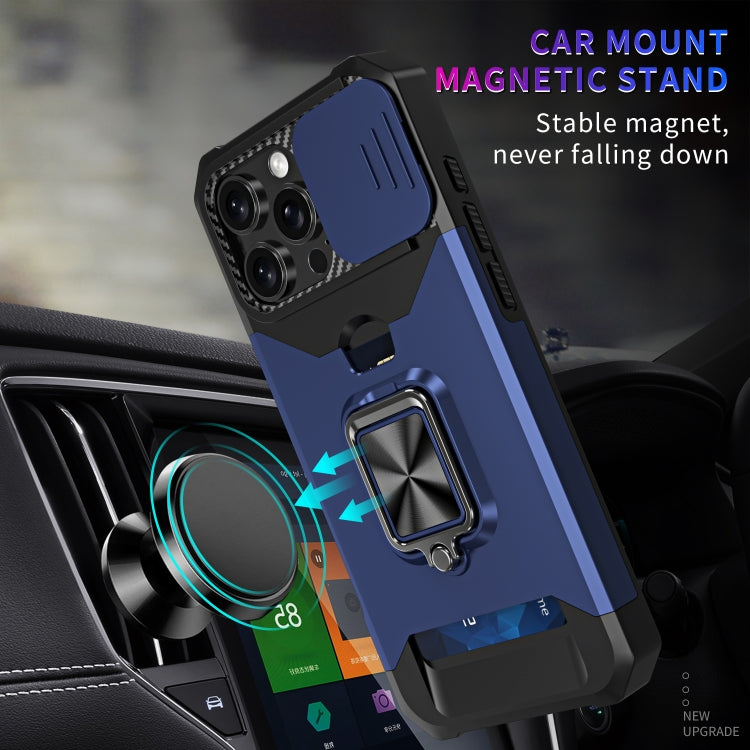 For iPhone 16 Pro Camera Shield Card Slot PC+TPU Phone Case