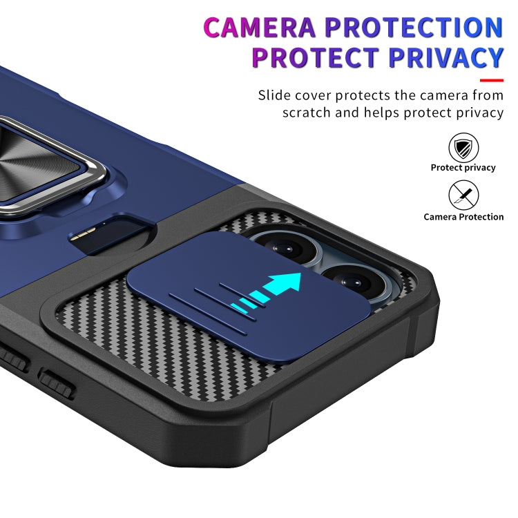 For iPhone 16 Plus Camera Shield Card Slot PC+TPU Phone Case
