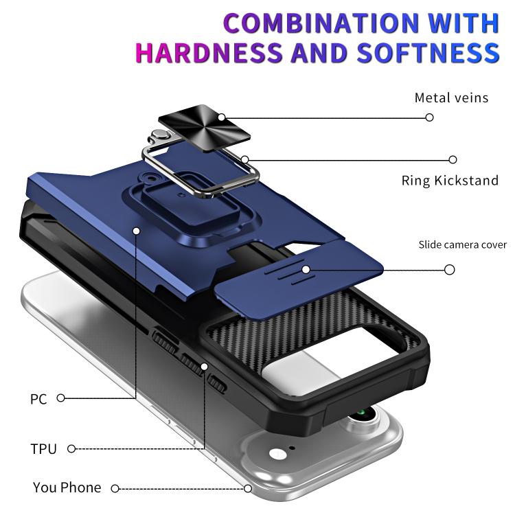 For iPhone Air Camera Shield Card Slot PC+TPU Phone Case