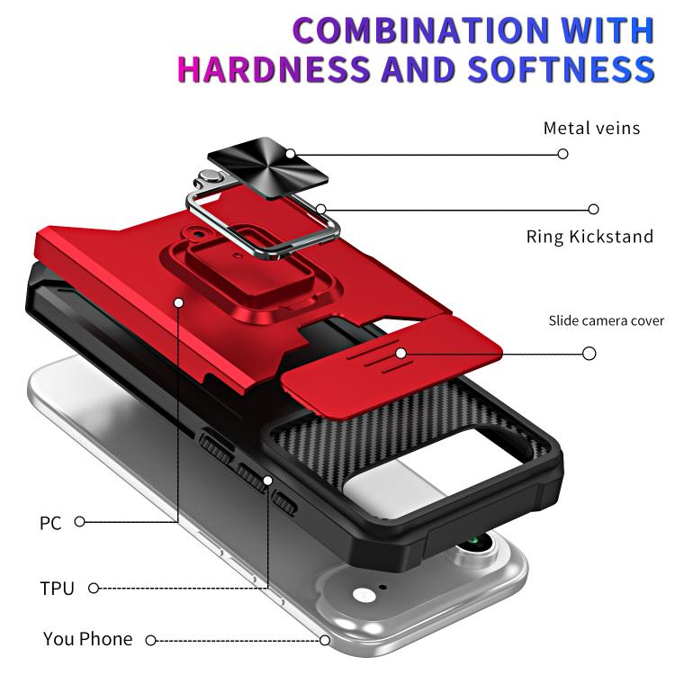 For iPhone Air Camera Shield Card Slot PC+TPU Phone Case
