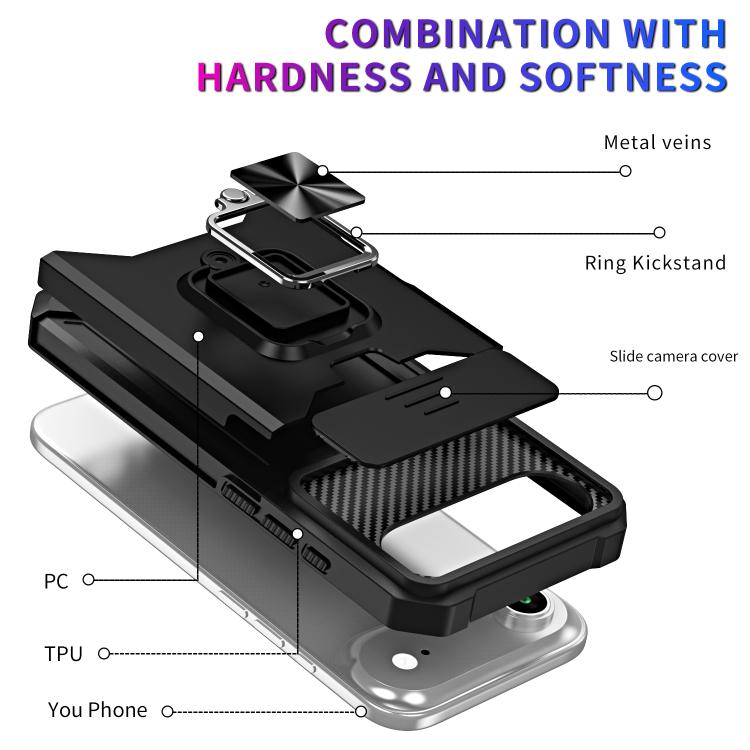 For iPhone Air Camera Shield Card Slot PC+TPU Phone Case