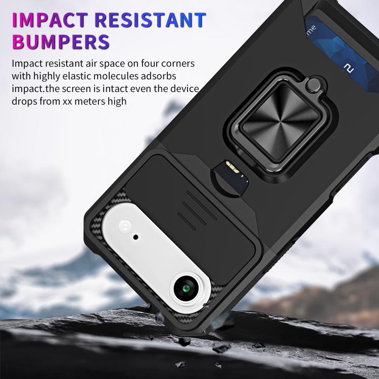For iPhone Air Camera Shield Card Slot PC+TPU Phone Case