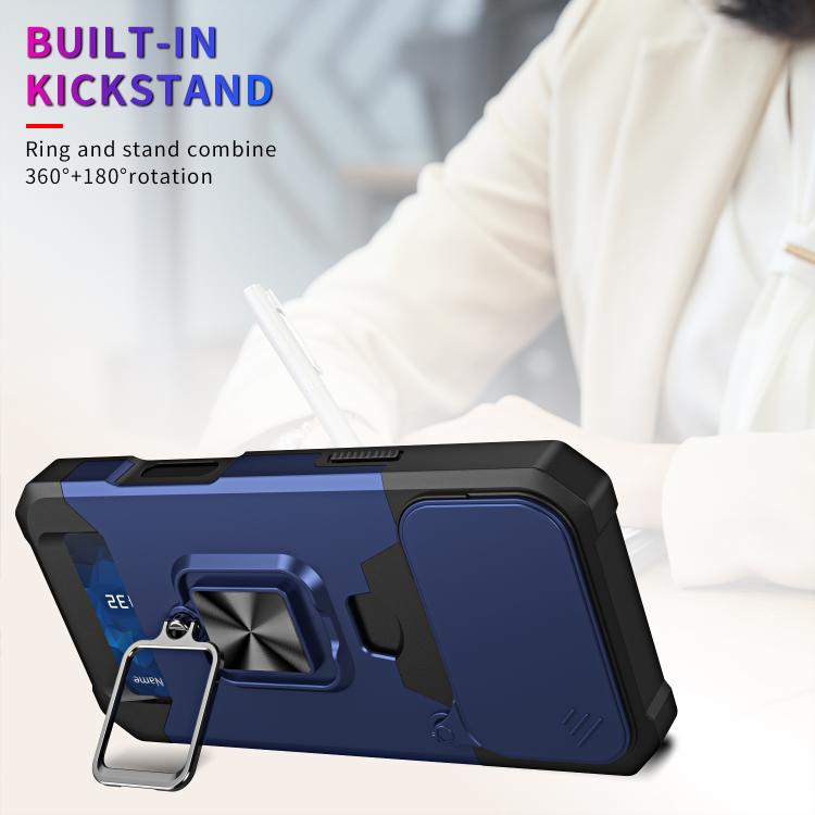 For iPhone 17 Pro Camera Shield Card Slot PC+TPU Phone Case