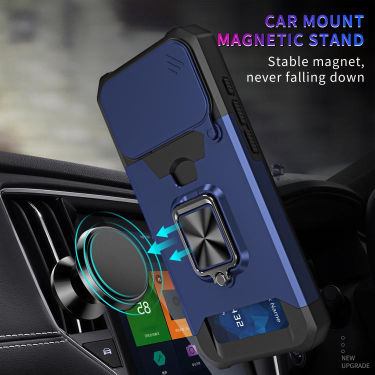 For iPhone 17 Pro Camera Shield Card Slot PC+TPU Phone Case
