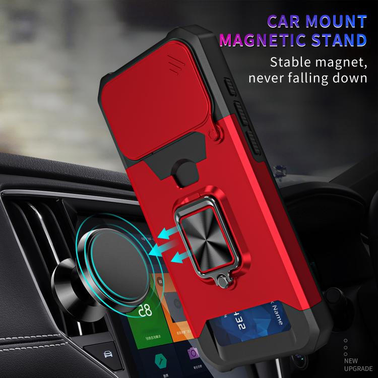 For iPhone 17 Pro Camera Shield Card Slot PC+TPU Phone Case