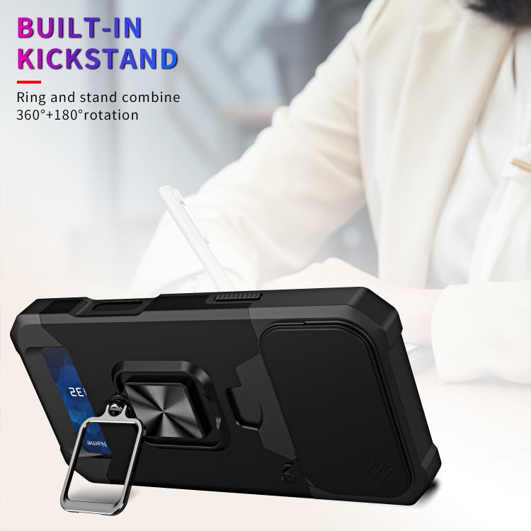For iPhone 17 Pro Camera Shield Card Slot PC+TPU Phone Case