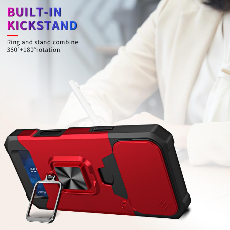 For iPhone 17 Pro Camera Shield Card Slot PC+TPU Phone Case