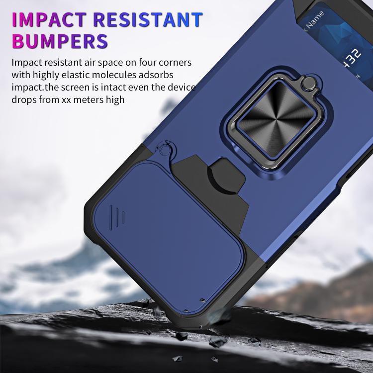 For iPhone 17 Pro Max Camera Shield Card Slot PC+TPU Phone Case