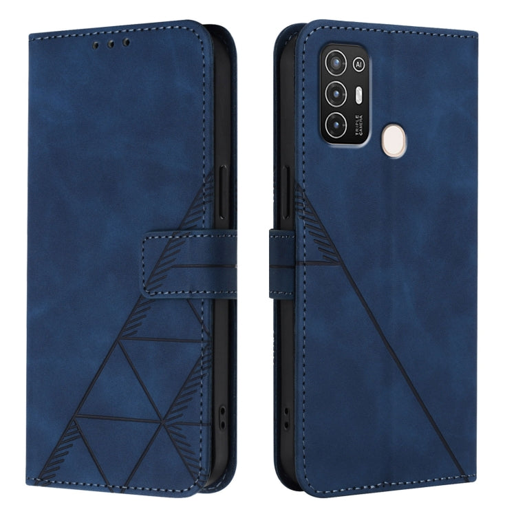 For ZTE Blade A52 Crossbody 3D Embossed Flip Leather Phone Case