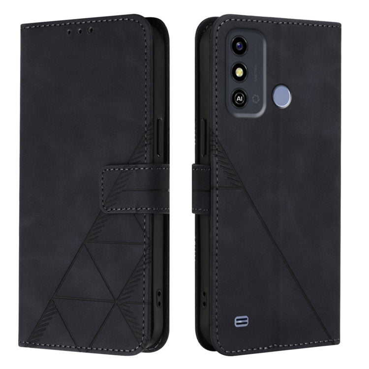 For ZTE Blade A53 Crossbody 3D Embossed Flip Leather Phone Case