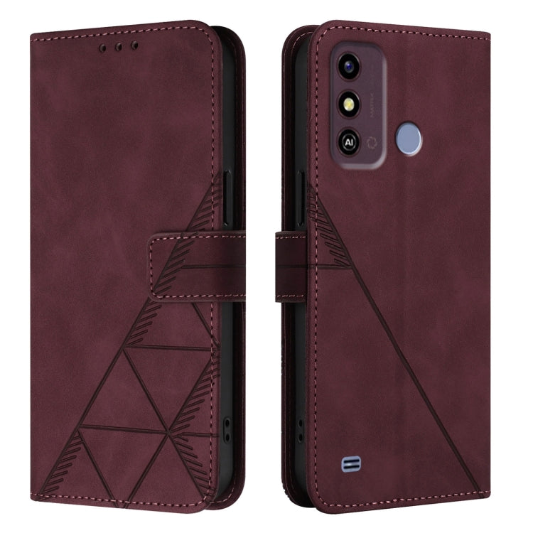 For ZTE Blade A53 Crossbody 3D Embossed Flip Leather Phone Case