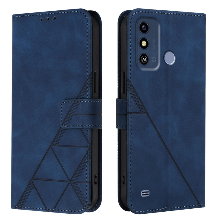 For ZTE Blade A53 Crossbody 3D Embossed Flip Leather Phone Case