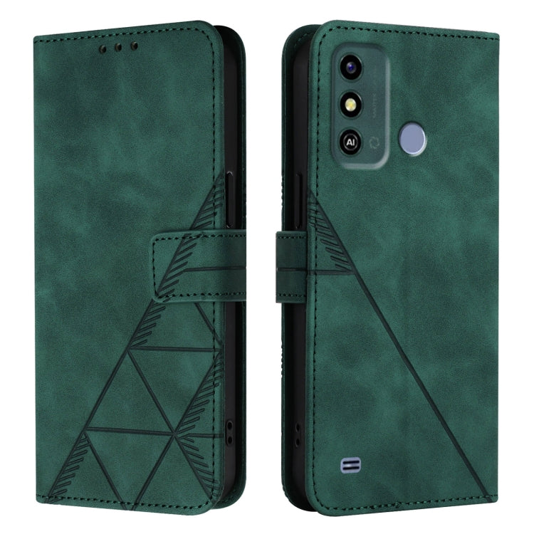 For ZTE Blade A53 Crossbody 3D Embossed Flip Leather Phone Case