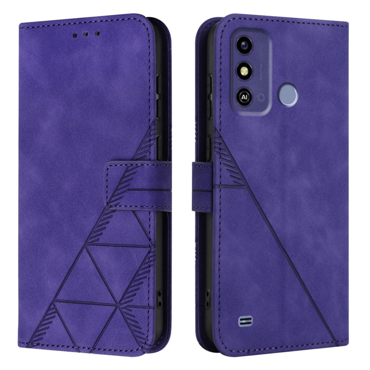 For ZTE Blade A53 Crossbody 3D Embossed Flip Leather Phone Case