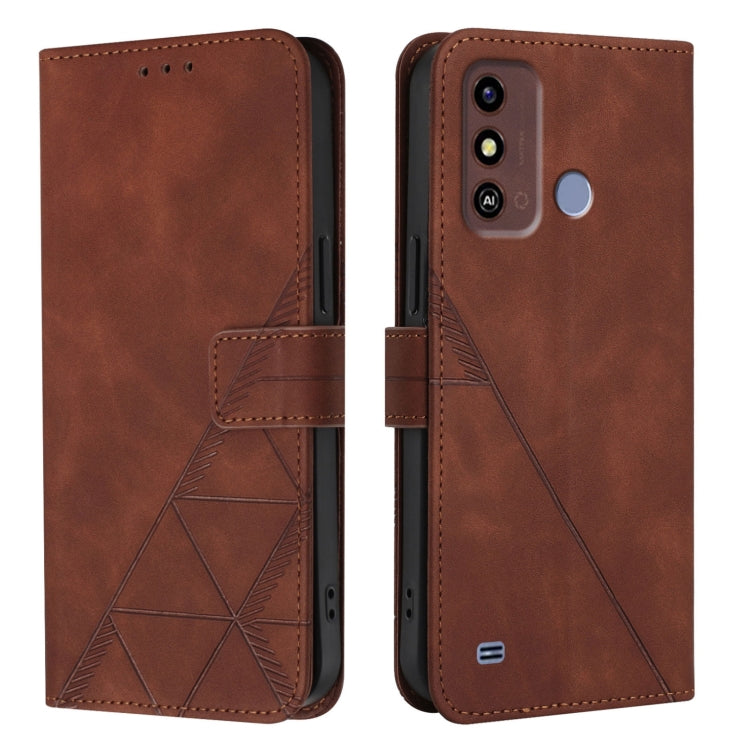 For ZTE Blade A53 Crossbody 3D Embossed Flip Leather Phone Case