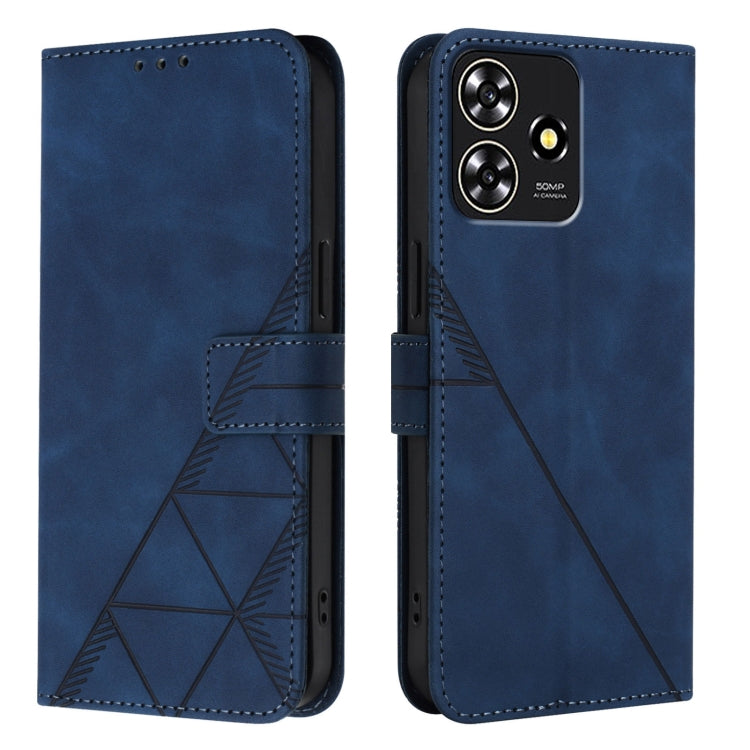 For ZTE Blade A73 4G Crossbody 3D Embossed Flip Leather Phone Case