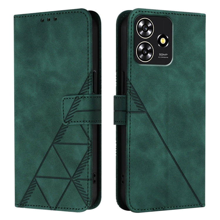 For ZTE Blade A73 4G Crossbody 3D Embossed Flip Leather Phone Case