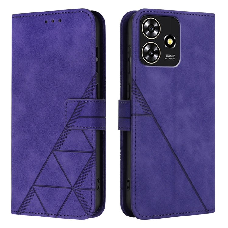 For ZTE Blade A73 4G Crossbody 3D Embossed Flip Leather Phone Case