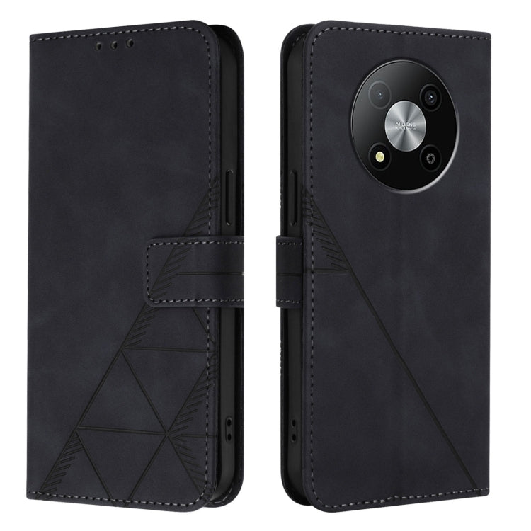 For ZTE Blade A73 5G Crossbody 3D Embossed Flip Leather Phone Case