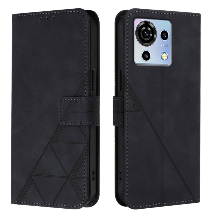 For ZTE Blade V50 Vita Crossbody 3D Embossed Flip Leather Phone Case