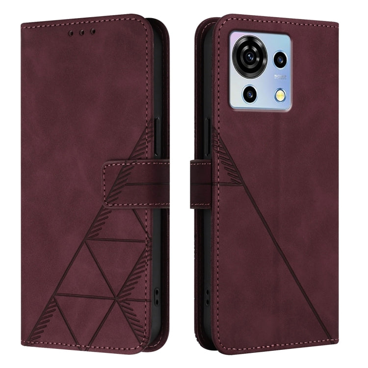 For ZTE Blade V50 Vita Crossbody 3D Embossed Flip Leather Phone Case
