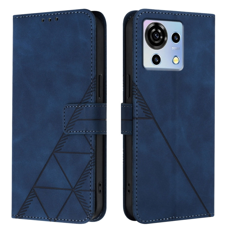 For ZTE Blade V50 Vita Crossbody 3D Embossed Flip Leather Phone Case