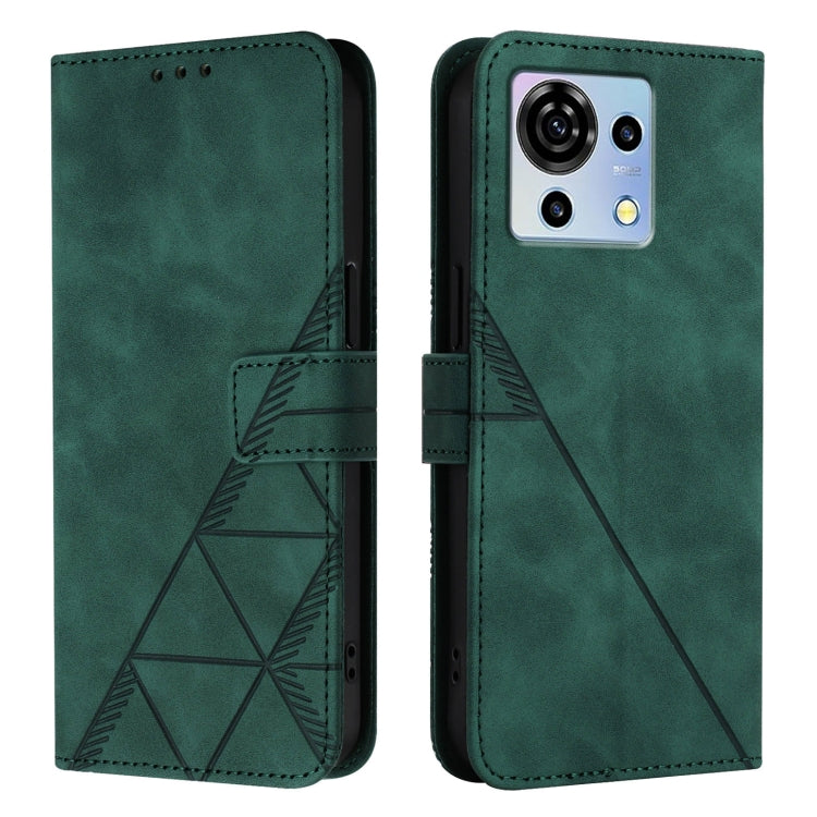 For ZTE Blade V50 Vita Crossbody 3D Embossed Flip Leather Phone Case